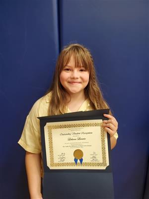 student with award