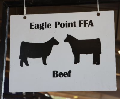  Eagle Point FFA sign with steer image on it